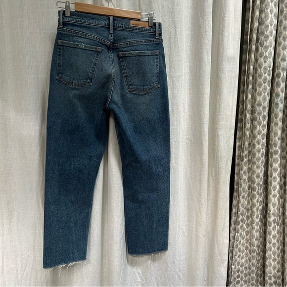 GRLFRND Helena button Fly High rise raw hem jeans size 27 - Picture 2 of 9